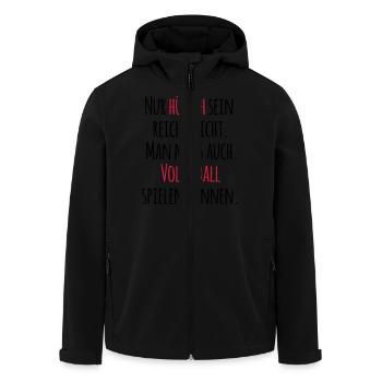 VolleyballFREAK Hübsch sein Volleyball M - Recycelte Männer Softshell-Jacke von Stanley/Stella - Schwarz - Vorne - AI Model Male 185 light (185cm)