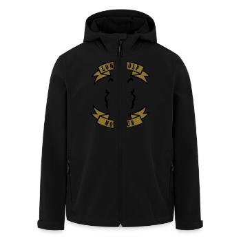 Lone wolf - No club - Men’s Recycled Softshell Jacket by Stanley/Stella - black - Front - AI Model Male 185 light (185cm)