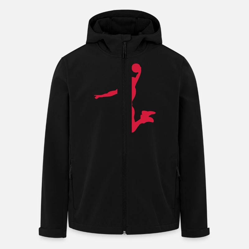 basketball dunk player2 - Men’s Recycled Softshell Jacket by Stanley/Stella - black