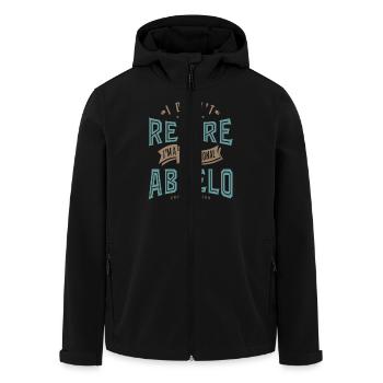 Professional Abuelo - Men’s Recycled Softshell Jacket by Stanley/Stella - black - Front - AI Model Male 185 light (185cm)