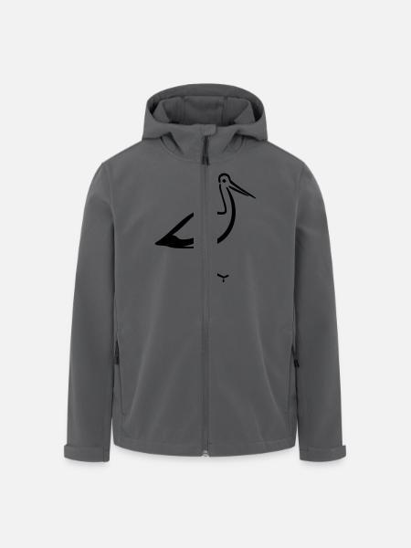 Cigogne - Veste softshell homme en polyester recyclé Stanley/Stella - noir