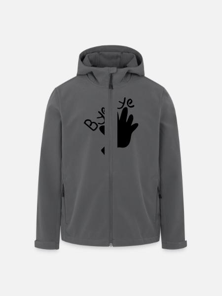 Bye Bye txt & hands - Men’s Recycled Softshell Jacket by Stanley/Stella - black