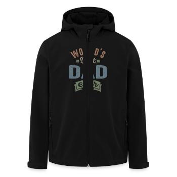 Best Dad - Men’s Recycled Softshell Jacket by Stanley/Stella - black - Front - AI Model Male 185 light (185cm)