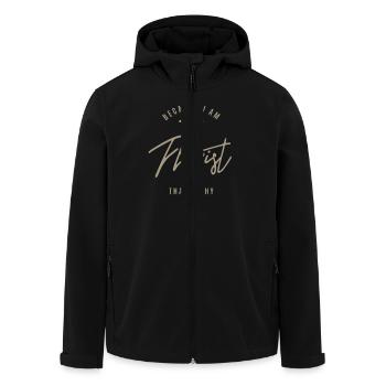 Florist - Men’s Recycled Softshell Jacket by Stanley/Stella - black - Front - AI Model Male 185 light (185cm)