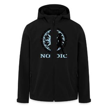 Nordic 2C - Farbwechsel - Recycelte Männer Softshell-Jacke von Stanley/Stella - Schwarz - Vorne - AI Model Male 185 light (185cm)