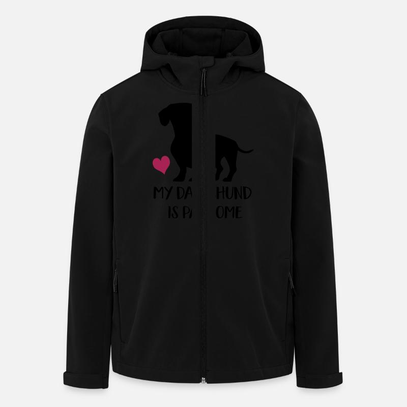 dachshund - Men’s Recycled Softshell Jacket by Stanley/Stella - black