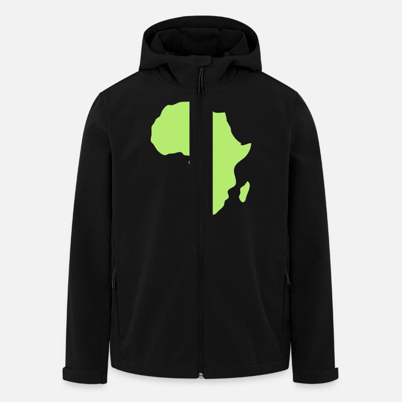 Africa - Men’s Recycled Softshell Jacket by Stanley/Stella - black