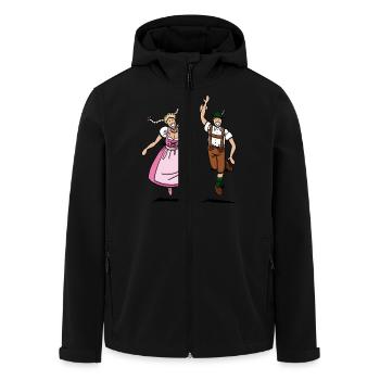 Paire dans Dirndl et culotte - Veste softshell homme en polyester recyclé Stanley/Stella - noir - Devant - AI Model Male 185 light (185cm)