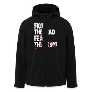 FIGHT THE DEAD FEAR THE LIVING - Recycelte Männer Softshell-Jacke von Stanley/Stella - Schwarz - Vorne - AI Model Male 185 light (185cm)