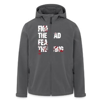 FIGHT THE DEAD FEAR THE LIVING - Recycelte Männer Softshell-Jacke von Stanley/Stella - Anthrazit - Vorne - AI Model Male 185 light (185cm)