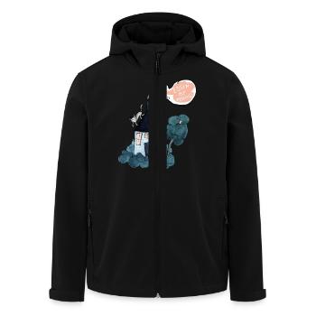 Hexenhaus - Essen ist Fertig - Recycelte Männer Softshell-Jacke von Stanley/Stella - Schwarz - Vorne - AI Model Male 185 light (185cm)