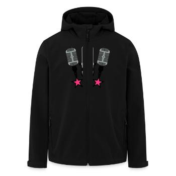 vieux micro microphone 20063 - Veste softshell homme en polyester recyclé Stanley/Stella - noir - Devant - AI Model Male 185 light (185cm)