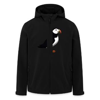 Papageientaucher - Recycelte Männer Softshell-Jacke von Stanley/Stella - Schwarz - Vorne - AI Model Male 185 light (185cm)