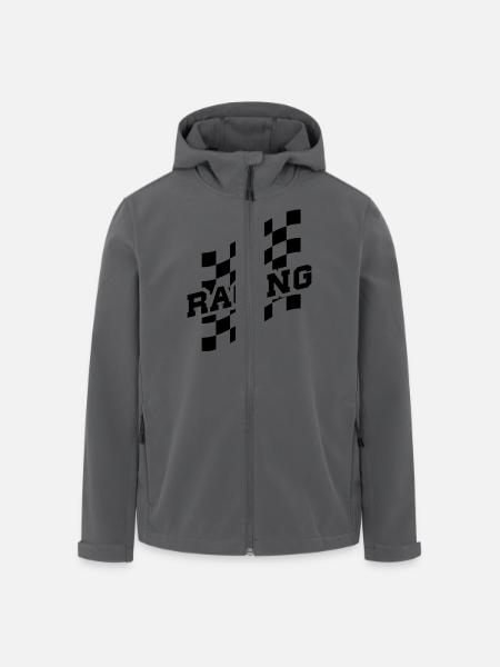 Racing - Veste softshell homme en polyester recyclé Stanley/Stella - noir