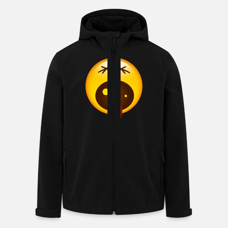 Smiley Screaming - Men’s Recycled Softshell Jacket by Stanley/Stella - black