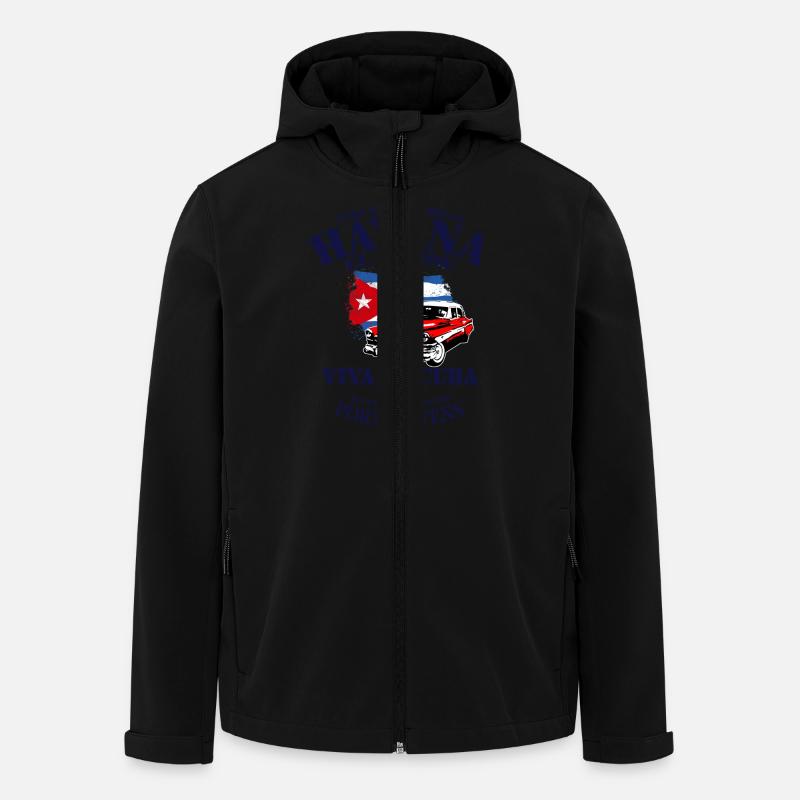 Havana - Cuba Flag - Men’s Recycled Softshell Jacket by Stanley/Stella - black