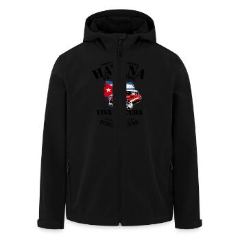 Havana - Cuba Flag - Veste softshell homme en polyester recyclé Stanley/Stella - noir - Devant - AI Model Male 185 light (185cm)