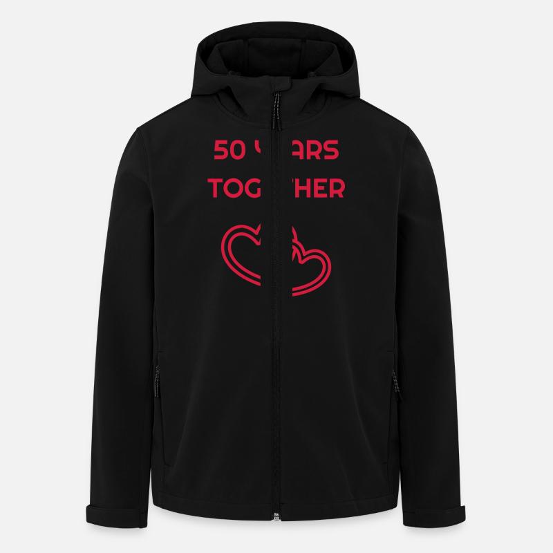 50 - Birthday Wedding - Marriage - Love - Veste softshell homme en polyester recyclé Stanley/Stella - noir