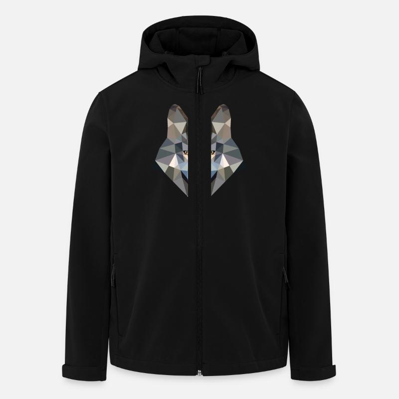 wolf - Recycelte Männer Softshell-Jacke von Stanley/Stella - Schwarz