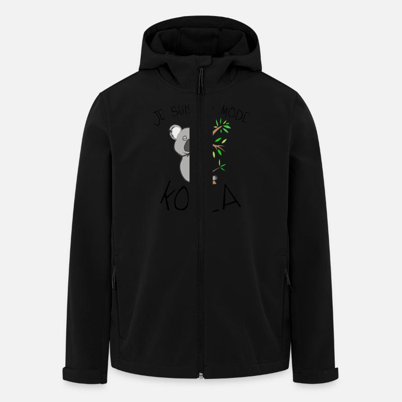 koala citation en mode dort dormir humour - Veste softshell homme en polyester recyclé Stanley/Stella - noir