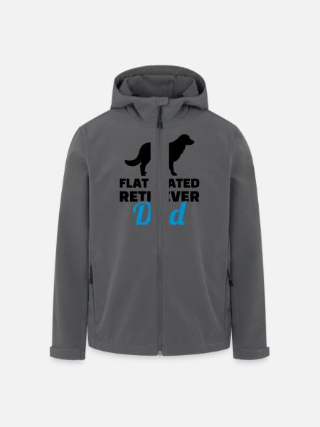 Flat Coated Retriever - Men’s Recycled Softshell Jacket by Stanley/Stella - black