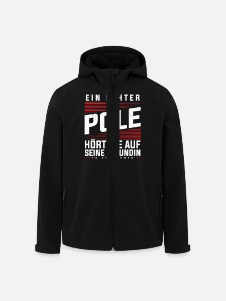 Polen - Ein Echter Pole - Recycelte Männer Softshell-Jacke von Stanley/Stella - Schwarz