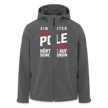 Polen - Ein Echter Pole - Recycelte Männer Softshell-Jacke von Stanley/Stella - Anthrazit - Vorne - AI Model Male 185 light (185cm)