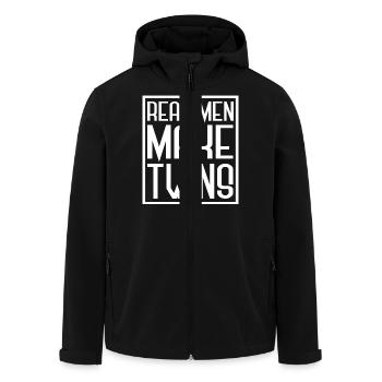 Echte Männer machen Zwillinge - glücklich Vatertagsgeschenk - Recycelte Männer Softshell-Jacke von Stanley/Stella - Schwarz - Vorne - AI Model Male 185 light (185cm)