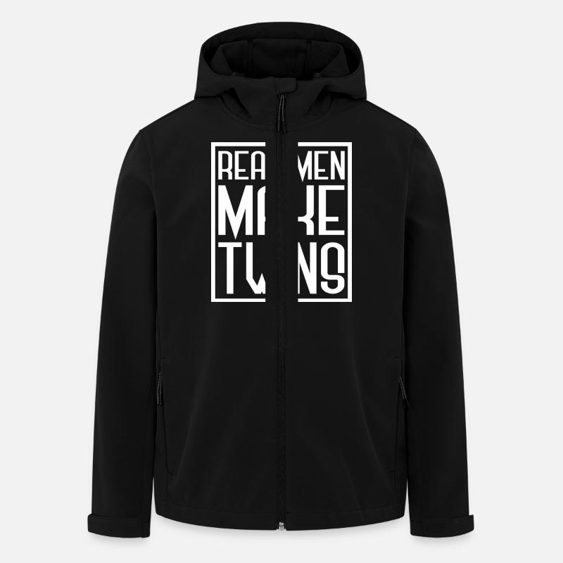 Echte Männer machen Zwillinge - glücklich Vatertagsgeschenk - Recycelte Männer Softshell-Jacke von Stanley/Stella - Schwarz