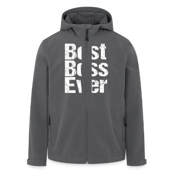 Best Boss Ever - Recycelte Männer Softshell-Jacke von Stanley/Stella - Schwarz - Vorne - AI Model Male 185 light (185cm)