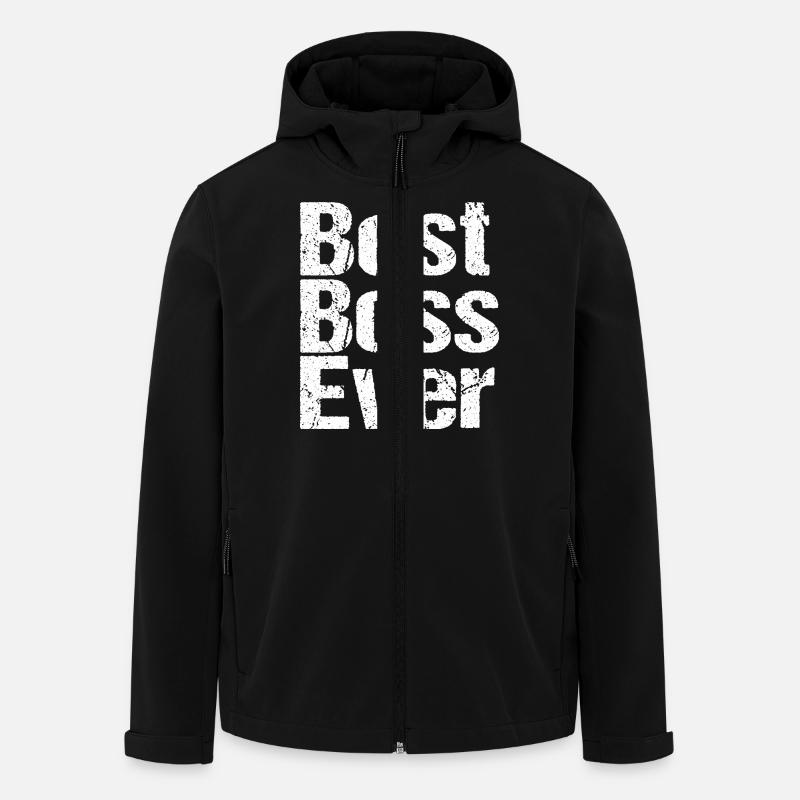 Best Boss Ever - Recycelte Männer Softshell-Jacke von Stanley/Stella - Schwarz