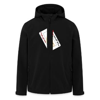 Joker (Deck) - Casino Serie - Recycelte Männer Softshell-Jacke von Stanley/Stella - Schwarz - Vorne - AI Model Male 185 light (185cm)