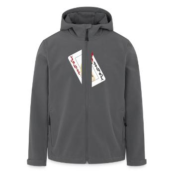 Joker (Deck) - Casino Serie - Recycelte Männer Softshell-Jacke von Stanley/Stella - Anthrazit - Vorne - AI Model Male 185 light (185cm)