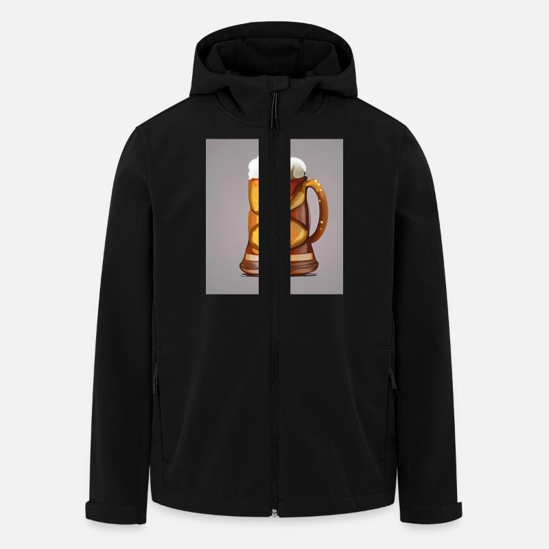 Brezelbier - Recycelte Männer Softshell-Jacke von Stanley/Stella - Schwarz