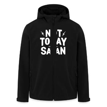 Nicht heute Satan - Recycelte Männer Softshell-Jacke von Stanley/Stella - Schwarz - Vorne - AI Model Male 185 light (185cm)