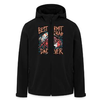 Meilleur papa bernard-l’ermite de tous les temps : Crab Love ! - Veste softshell homme en polyester recyclé Stanley/Stella - noir - Devant - AI Model Male 185 light (185cm)