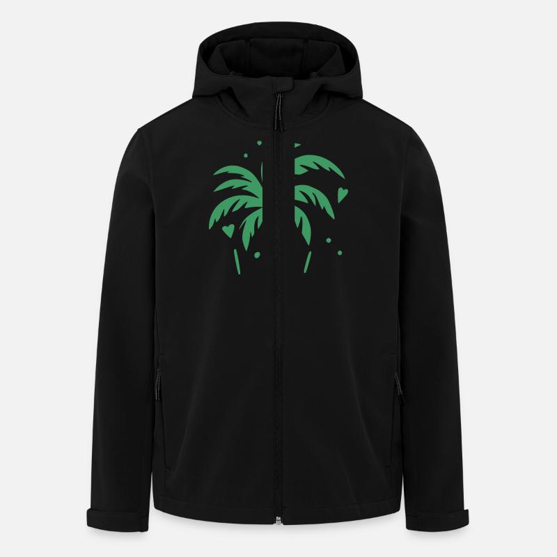 Palme mit Herzen - Recycelte Männer Softshell-Jacke von Stanley/Stella - Schwarz