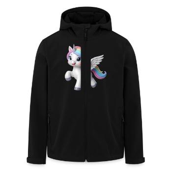 Einhorn 2 - Recycelte Männer Softshell-Jacke von Stanley/Stella - Schwarz - Vorne - AI Model Male 185 light (185cm)