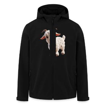 Ziege 3 - Recycelte Männer Softshell-Jacke von Stanley/Stella - Schwarz - Vorne - AI Model Male 185 light (185cm)