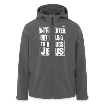 La foi pour les introvertis - Veste softshell homme en polyester recyclé Stanley/Stella - charbon - Devant - AI Model Male 185 light (185cm)