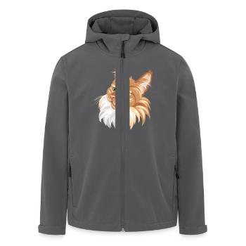 Ginger cat portrait - Men’s Recycled Softshell Jacket by Stanley/Stella - anthracite - Front - AI Model Male 185 light (185cm)