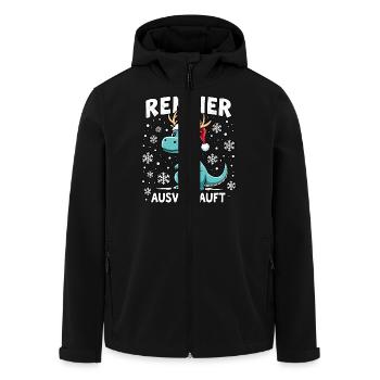 Dino Rentier war ausverkauft - Recycelte Männer Softshell-Jacke von Stanley/Stella - Schwarz - Vorne - AI Model Male 185 light (185cm)