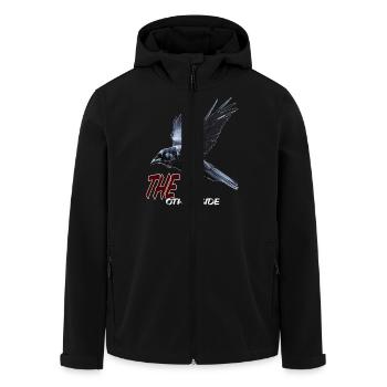 die andere Seite - Recycelte Männer Softshell-Jacke von Stanley/Stella - Schwarz - Vorne - AI Model Male 185 light (185cm)