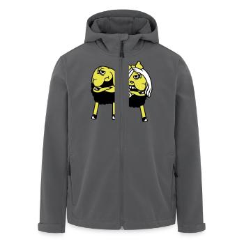 2 sheep couple tired angry upset offended - Men’s Recycled Softshell Jacket by Stanley/Stella - black - Front - AI Model Male 185 light (185cm)