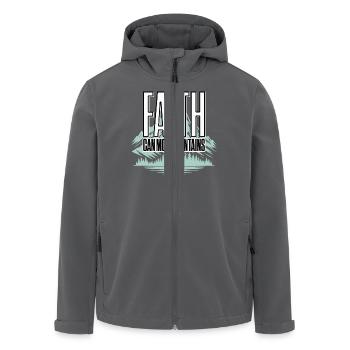 Glaube bewegt Berge – Inspirierende Message - Recycelte Männer Softshell-Jacke von Stanley/Stella - Anthrazit - Vorne - AI Model Male 185 light (185cm)