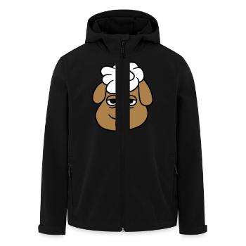 Sheep Tired Bored Blank Look Head Face - Men’s Recycled Softshell Jacket by Stanley/Stella - black - Front - AI Model Male 185 light (185cm)