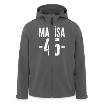 Manisa 45 – La culture de Türkiye - Veste softshell homme en polyester recyclé Stanley/Stella - charbon - Devant - AI Model Male 185 light (185cm)