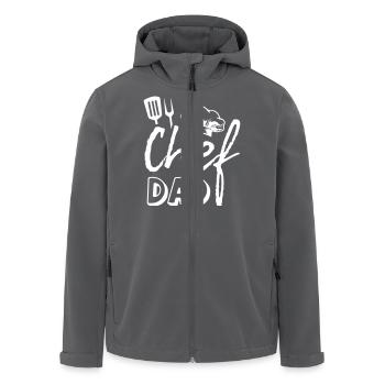 Chef Dad - Men’s Recycled Softshell Jacket by Stanley/Stella - anthracite - Front - AI Model Male 185 light (185cm)