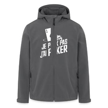 je peux pas j'ai Poker - Veste softshell homme en polyester recyclé Stanley/Stella - charbon - Devant - AI Model Male 185 light (185cm)