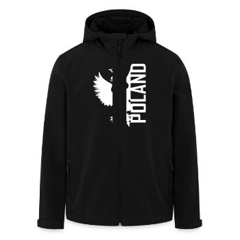 Polska Eagle - Polen - Adler - Poland - Recycelte Männer Softshell-Jacke von Stanley/Stella - Schwarz - Vorne - AI Model Male 185 light (185cm)